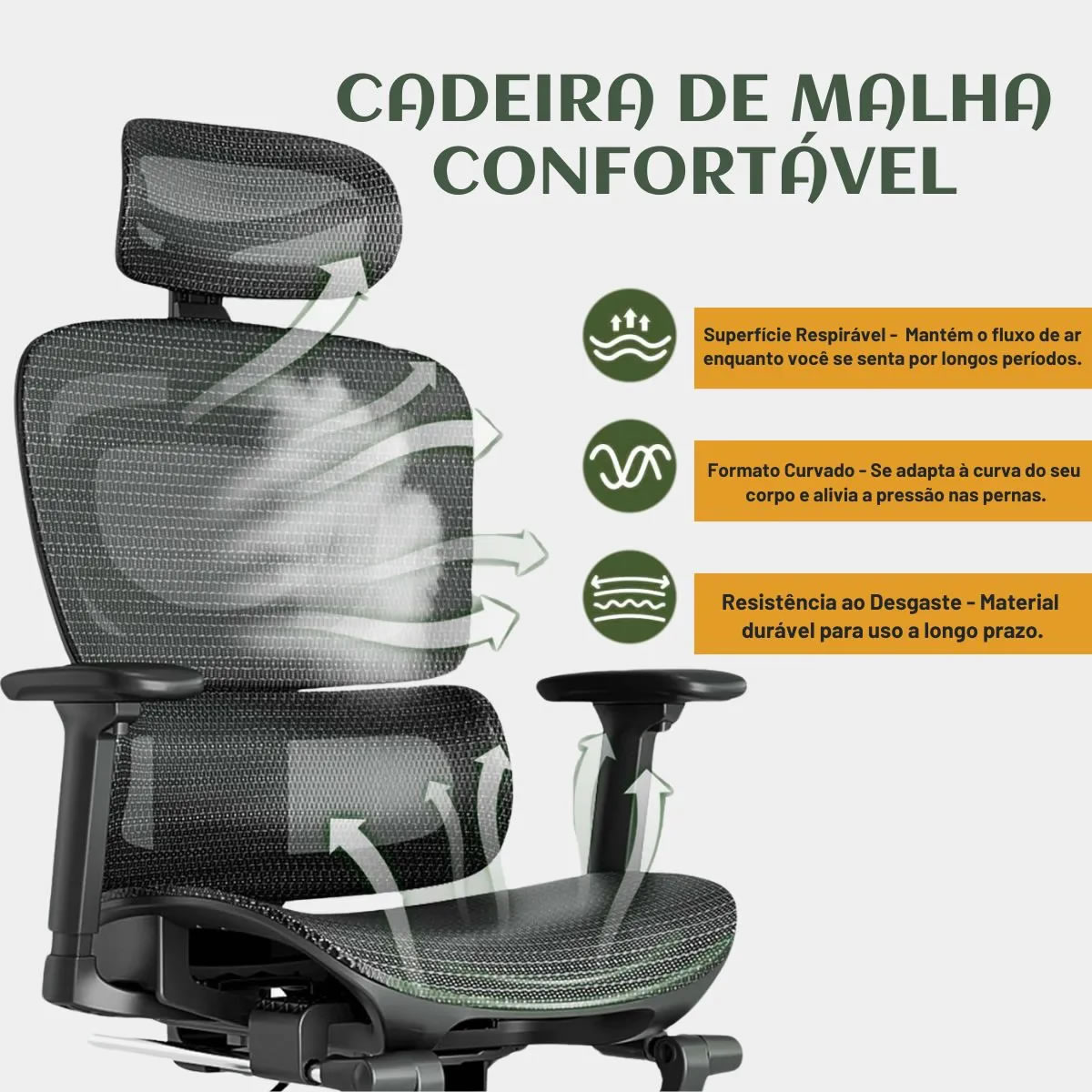 Cadeira Ergonômica Luvinco Mônaco BT07