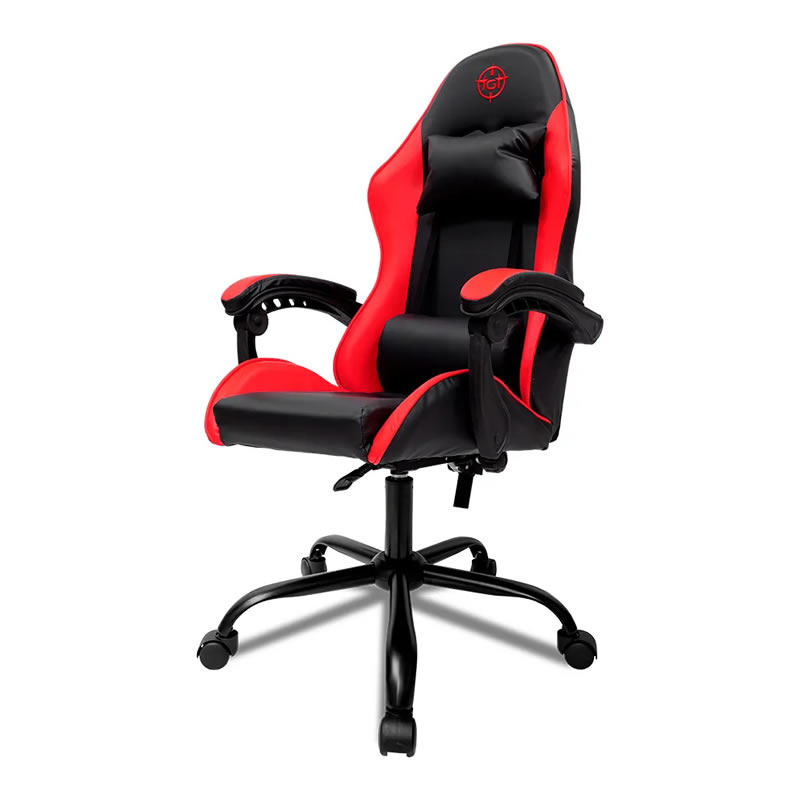 Melhor Cadeia Gamer: Cadeira de escritório TGT Heron TGT-HR gamer ergonômica vermelha com estofado de couro sintético
