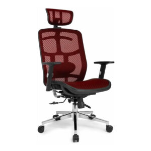 Cadeira de Escritório DT3 Diana Vermelha Ergonômica Ajustável com Encosto Reclinável