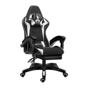 Cadeira Gamer para GordoCadeira de Escritório Gamer Ergonômica Python Fly GC01 Preto e Branco