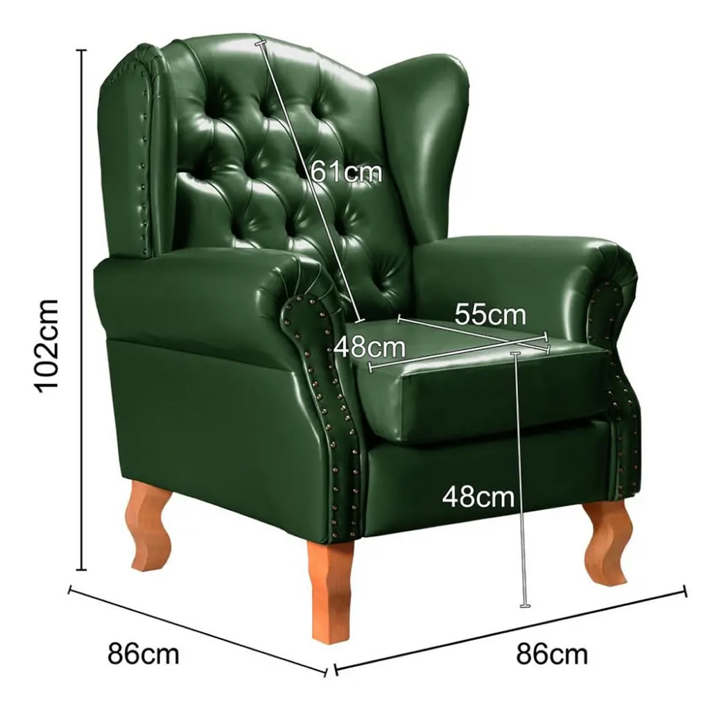 Poltrona Chesterfield Decorativa Vintage-Imperador